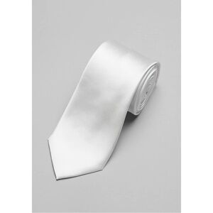 Jos. A. Bank Solid Satin Tie in White